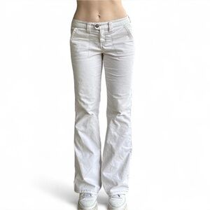 Corduroy White Pants